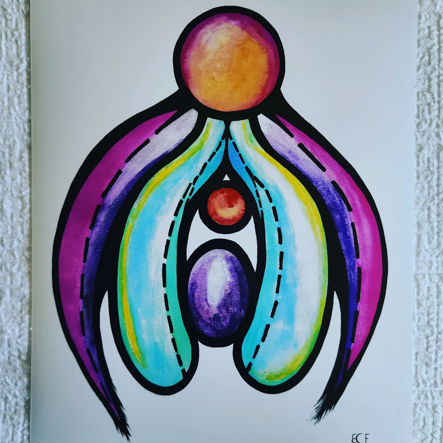 Anatomy Art Print, Female Clitoris Anatomy, Giclee Print on Fine Art Paper, Yoni, Vulva, Watercolor Painting, Ink Drawing, Feminist Art